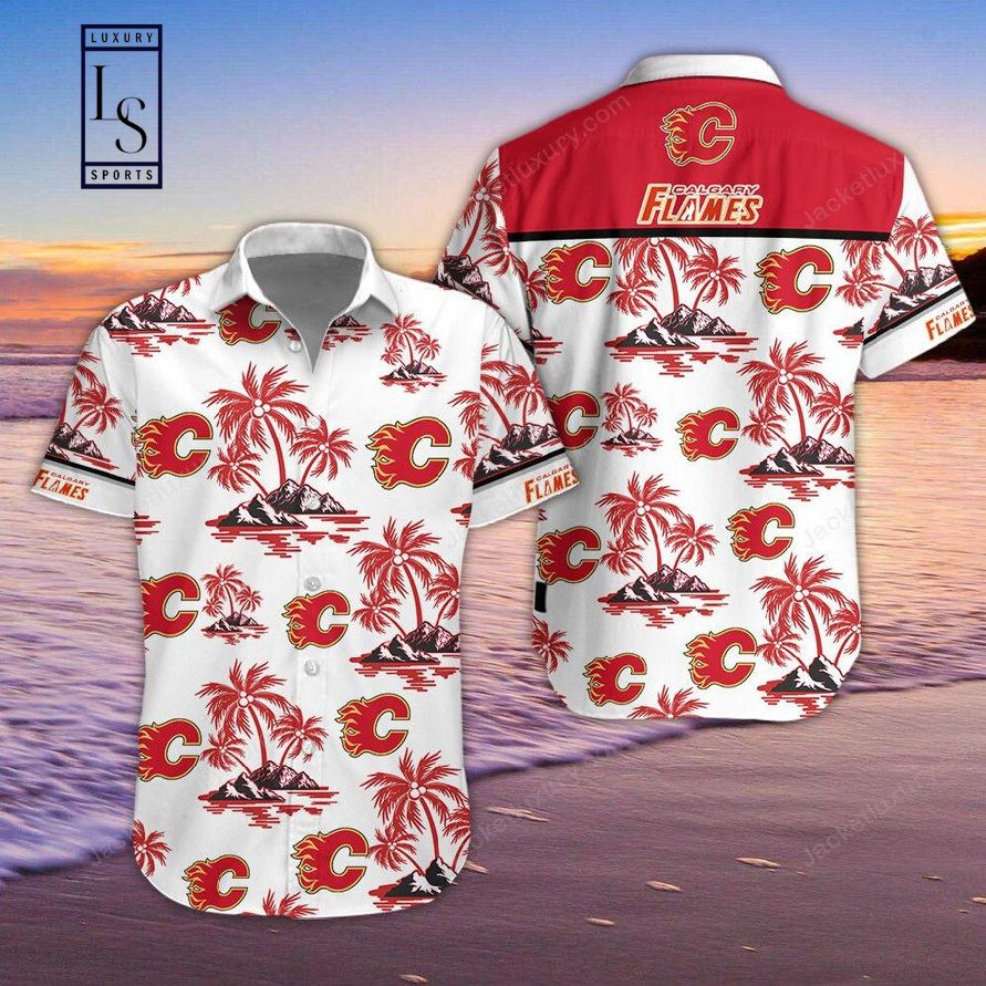 Calgary Flames Hawaiian Shirt And Shorts