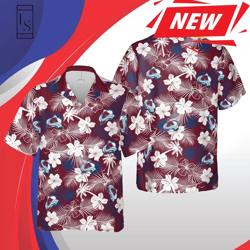 Colorado Avalanche Nhl Hawaii Floral Hawaiian Shirt