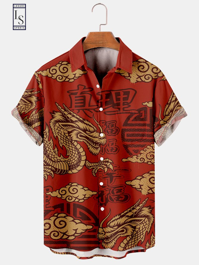 Dragon Japanese Traditional Hawaiian Shirt