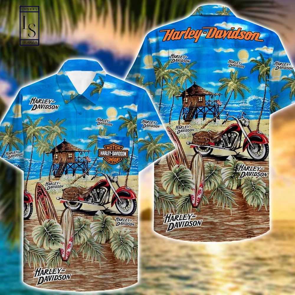 Harley Davidson Hawai Coast Hawaiian Shirt