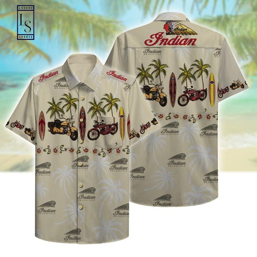 Indian Beach Pattern Hawaiian Shirt