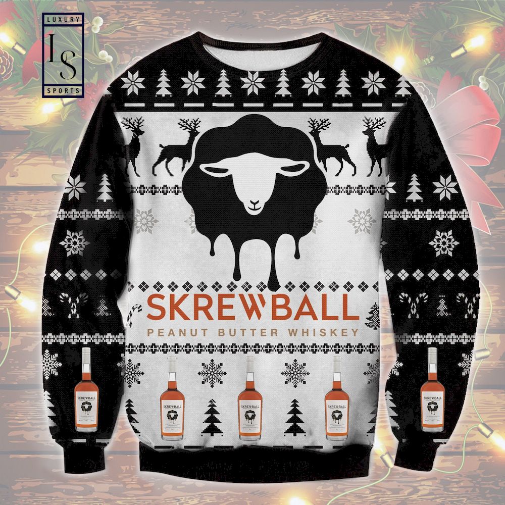 Skrew Ball Whiskey Ugly Christmas Sweater