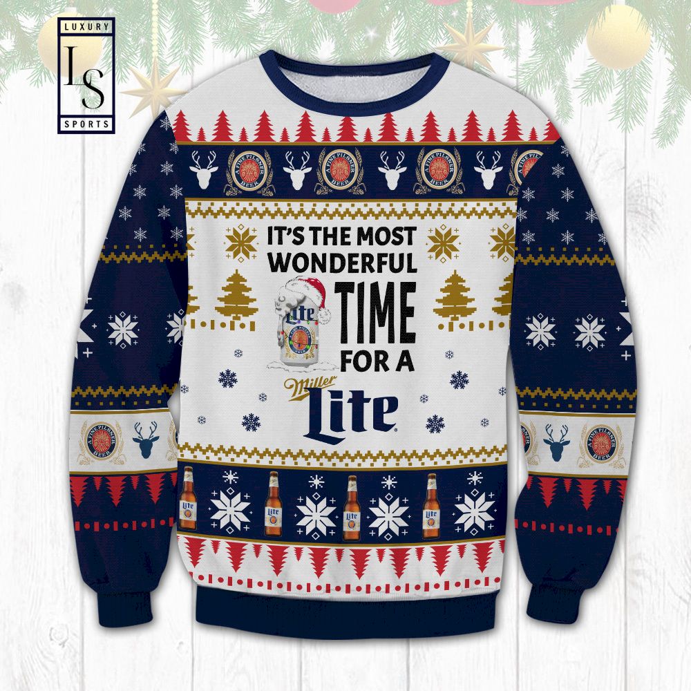Wonderful Time For Lite Ugly Christmas Sweater