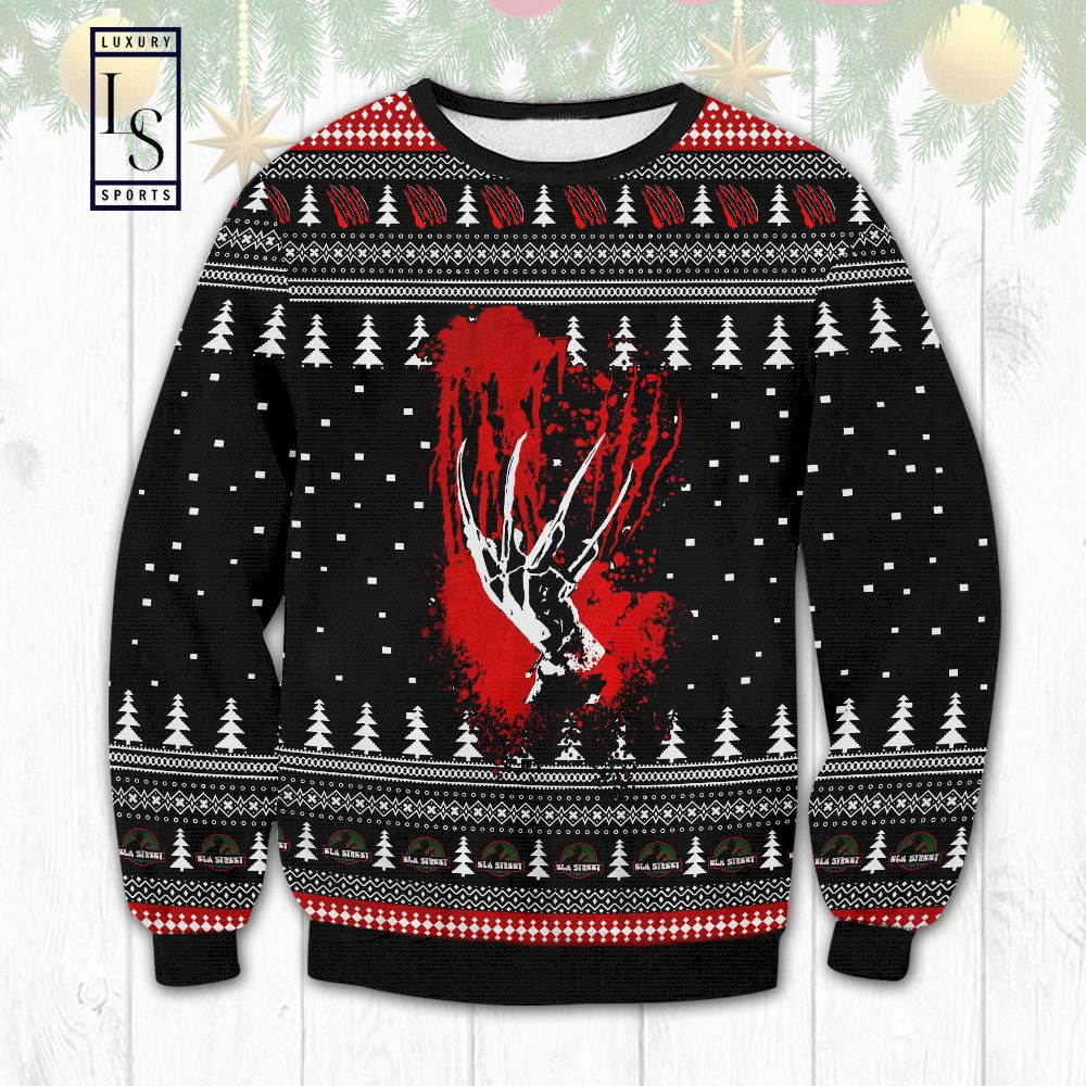 Freddy Krueger Hand Ugly Christmas Sweater
