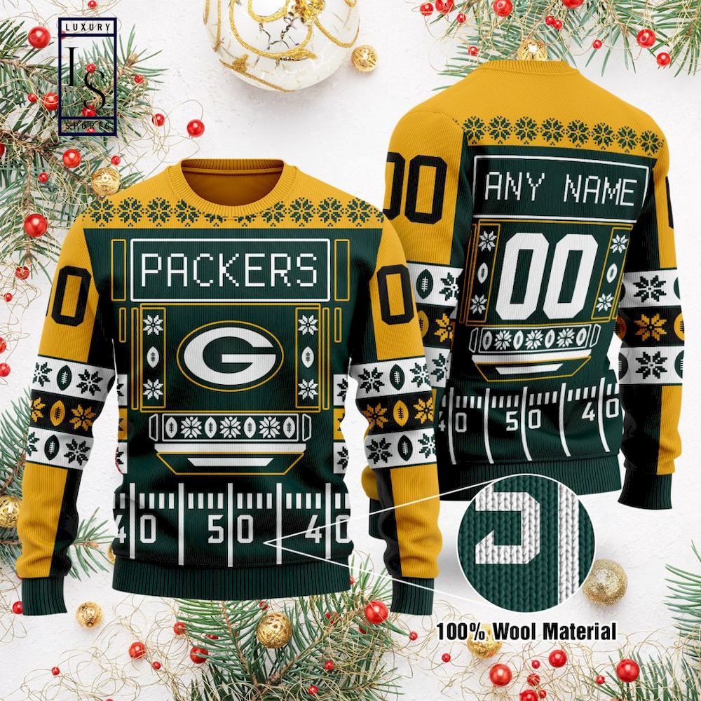 Green Bay Packers NFL Personalized Ugly Christmas Sweater Luxury ...