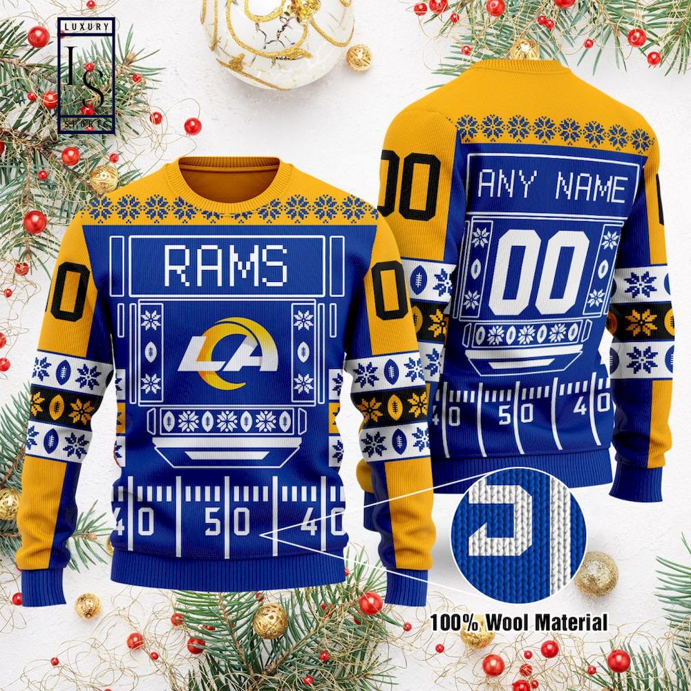 Los Angeles Rams NFL Personalized Ugly Christmas Sweater