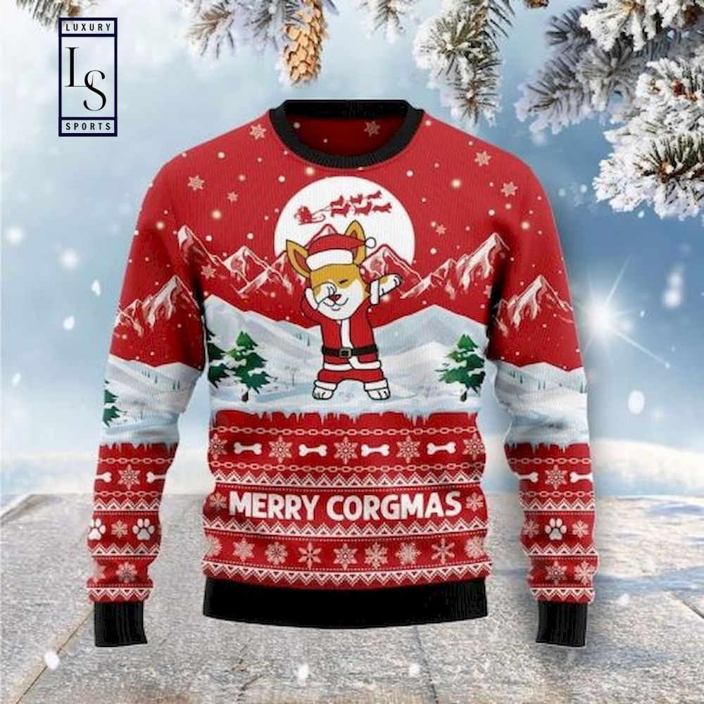 Merry Corgmas Corgi Ugly Christmas Sweater