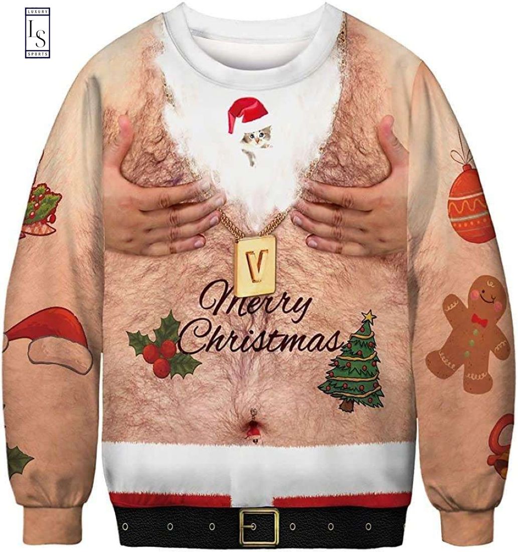 Merry Xmas Bling Bling Santa Ugly Sweater
