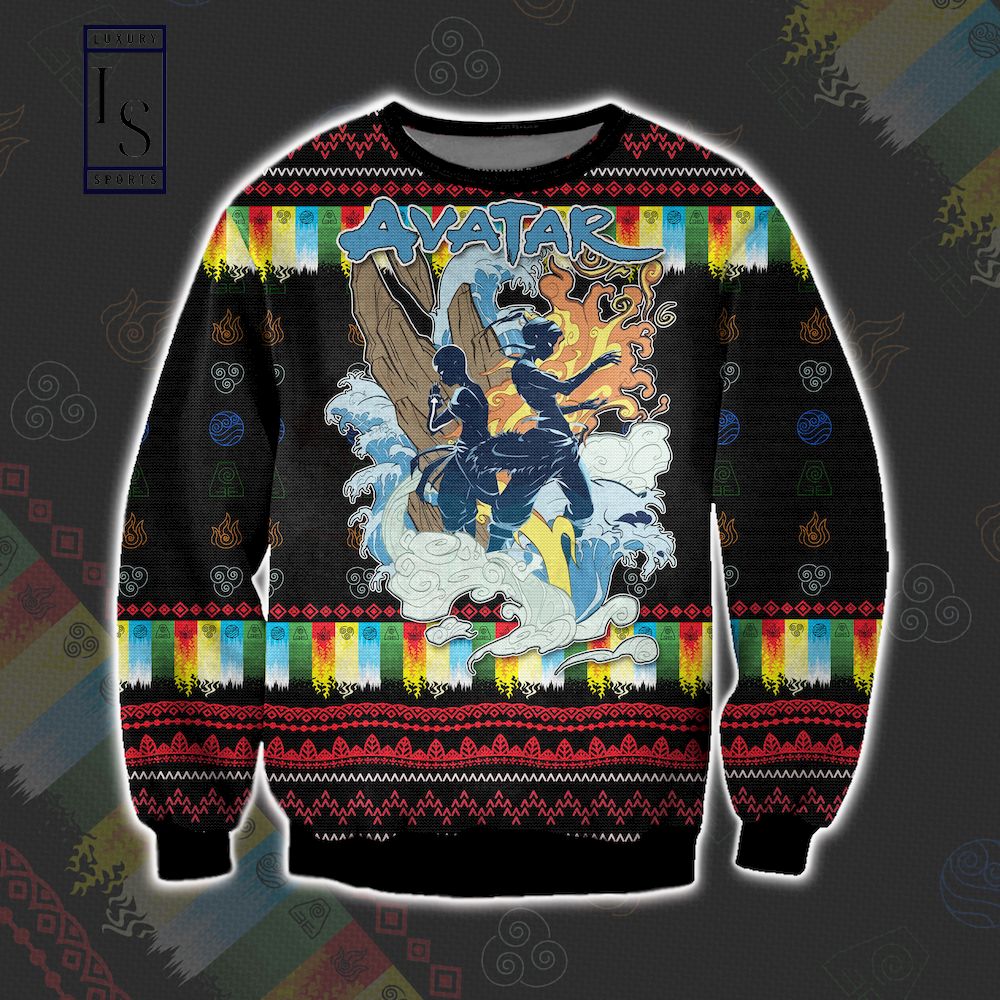Avatars Aang and Avatar Korra Christmas Sweater