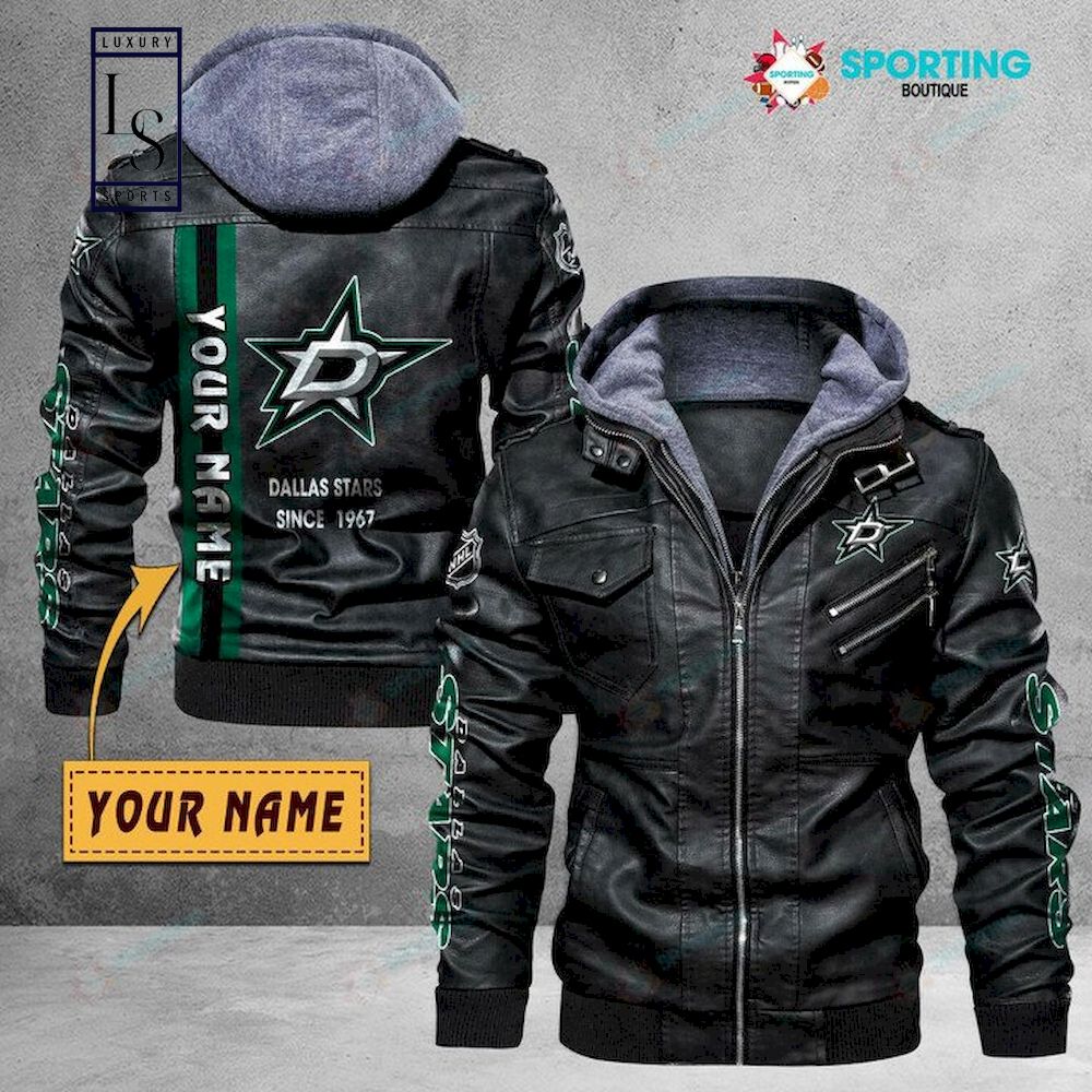 Dallas Stars Custom Name NHL Leather Jacket
