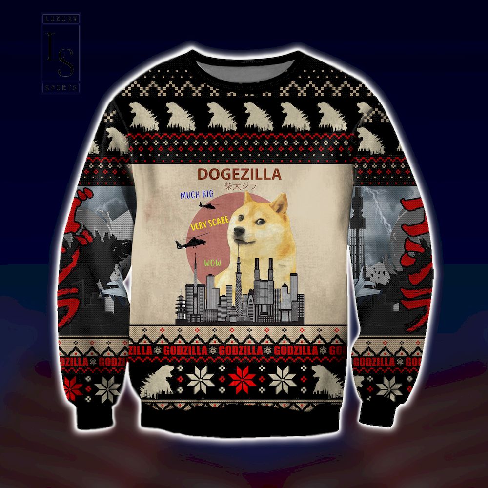 Dogezilla Ugly Christmas Sweater