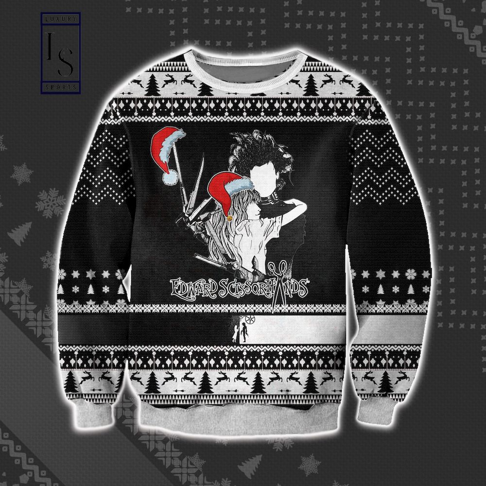 Edward Scissorhands and Kim Ugly Christmas Sweater
