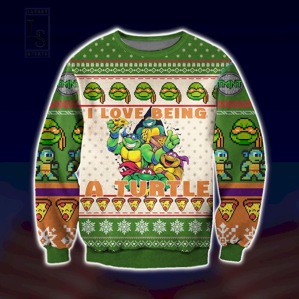 I Love Being A Turtle Ninja Turtle Christmas Sweater