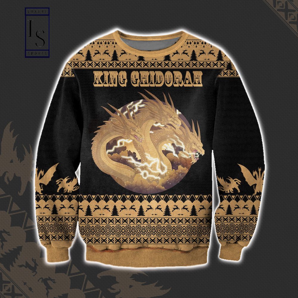 KING GHIDORAH Ugly Christmas Sweater