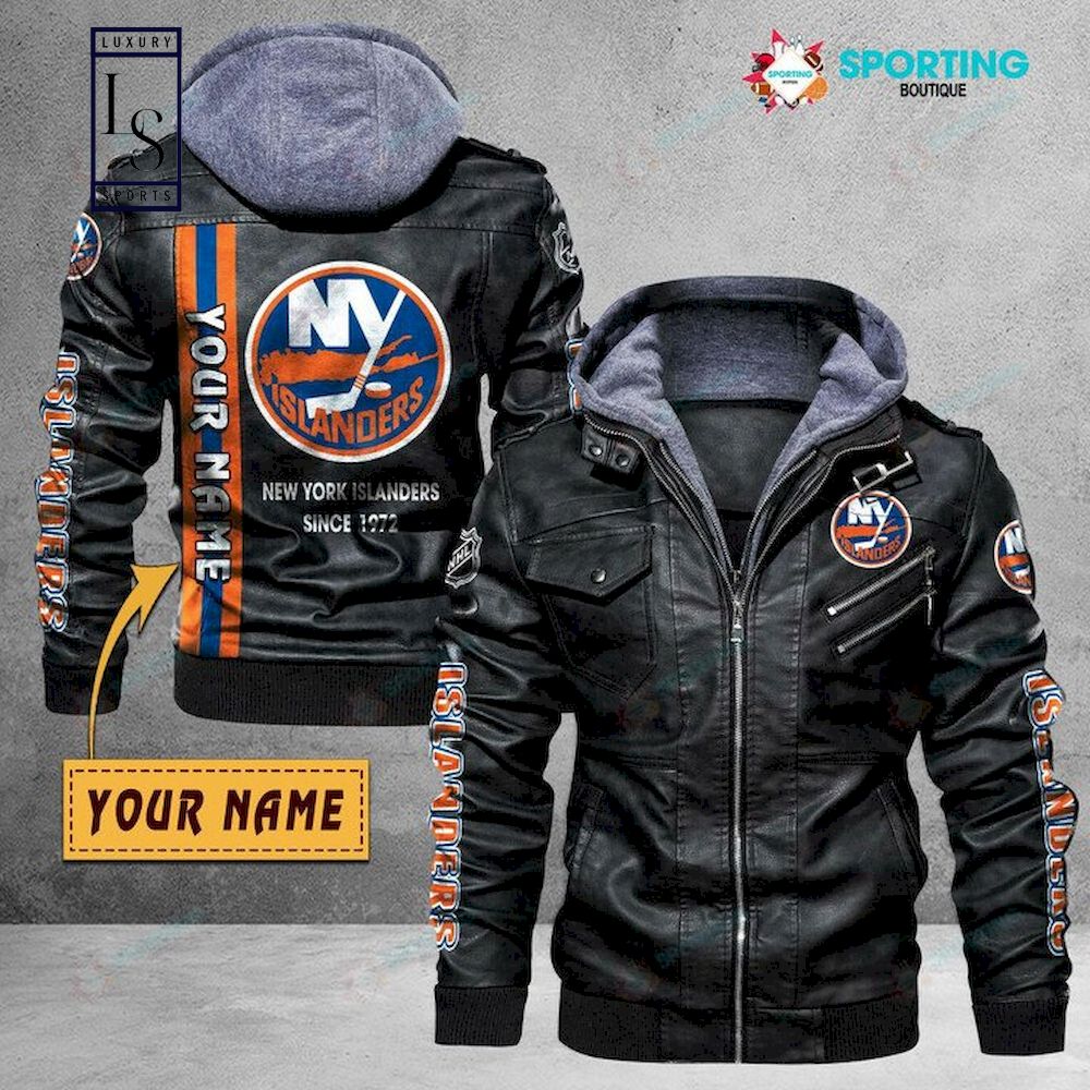 New York Islanders Custom Name NHL Leather Jacket