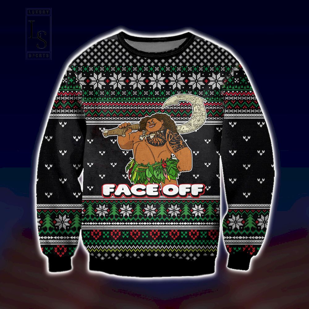 The Rock Maui Face Off Ugly Christmas Sweater