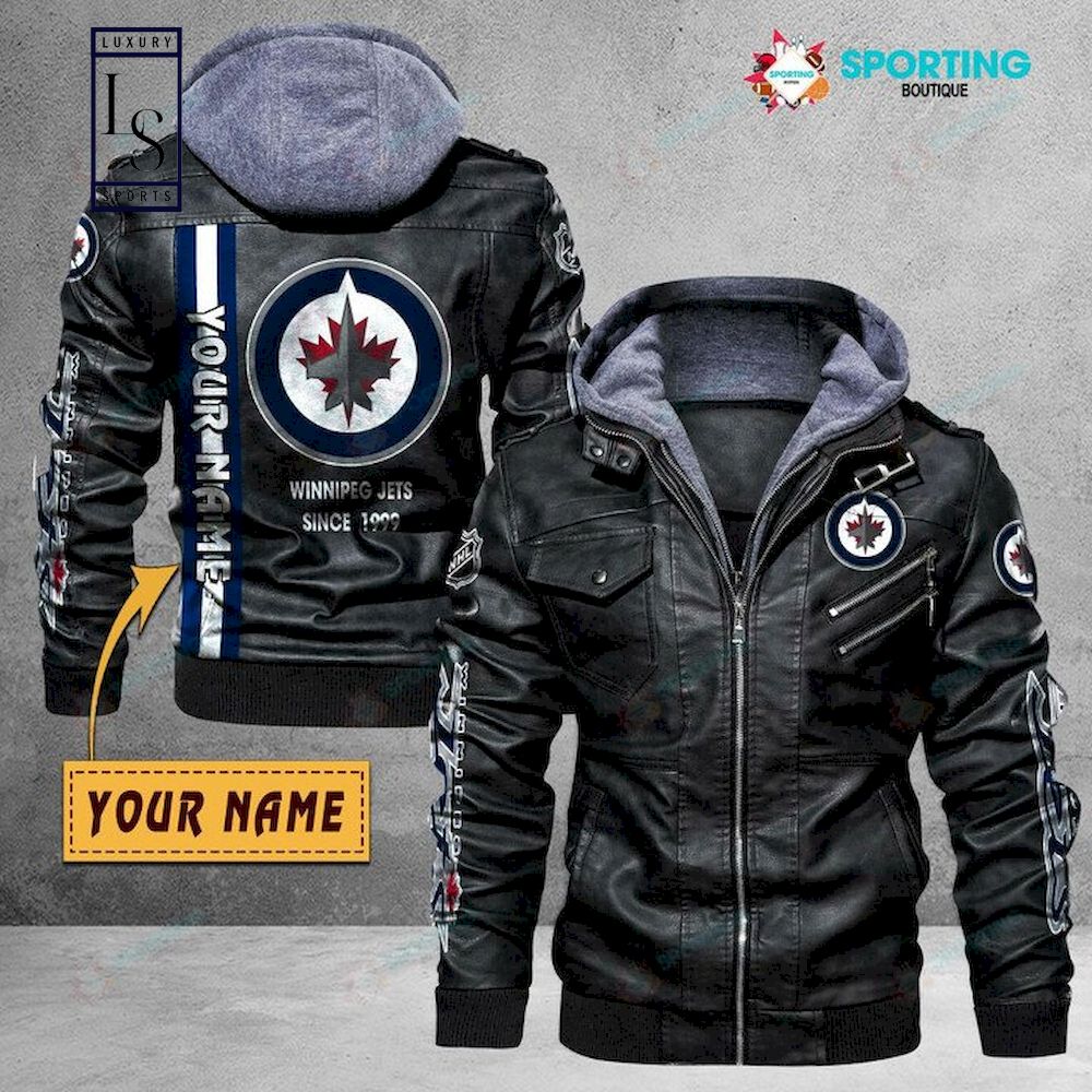 Winnipeg Jets Custom Name NHL Leather Jacket